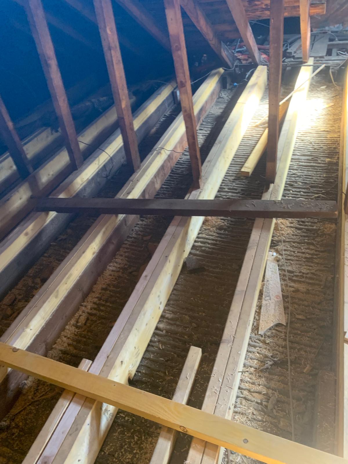 New timber floor joists fitted during a Taurus Square loft conversion